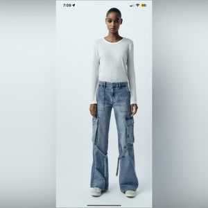 Zara TRF cargo Jeans